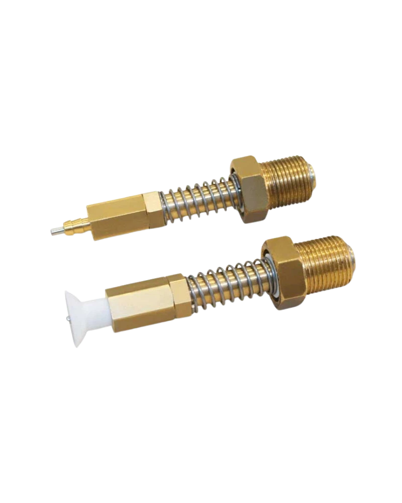 Mini vacuum cup holders with plunger valve and built-in bush